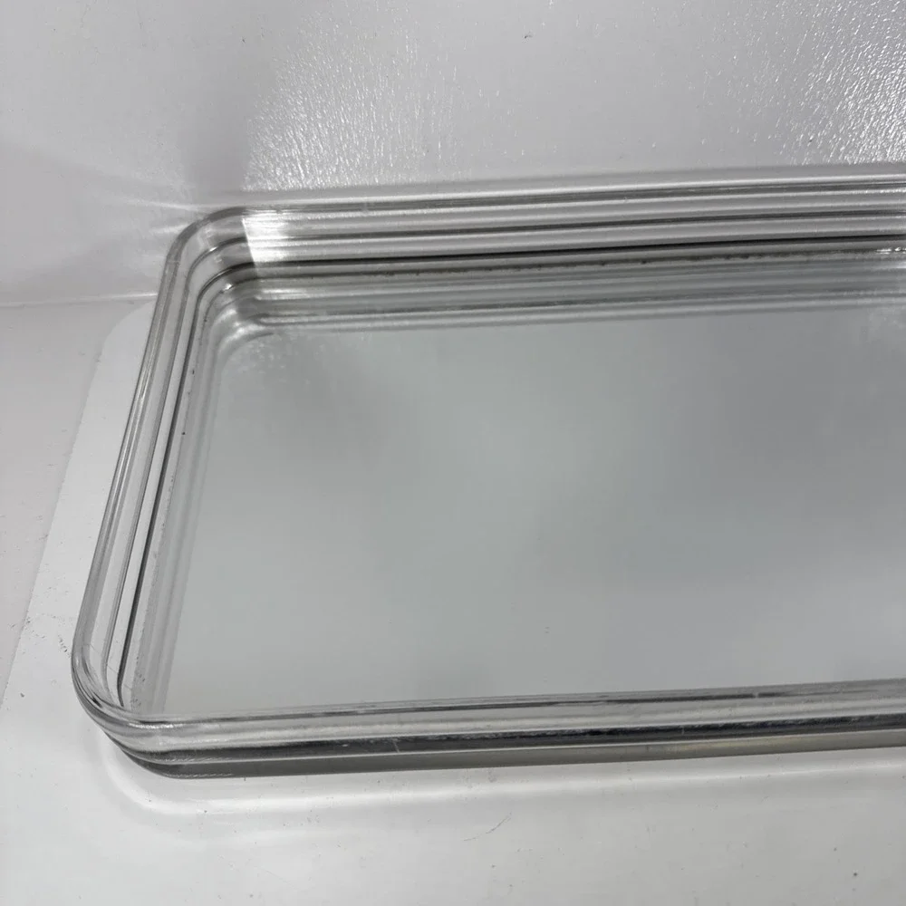 Sally Designs Style Lucite Acrylic Glass Mirror Make-Up Vanity Tray Vintage.